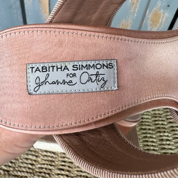 Tabitha Simmons For Johanna Ortiz Reyner Buckled Satin Block Heel Rose Sz 7 1/2 - Picture 8 of 16